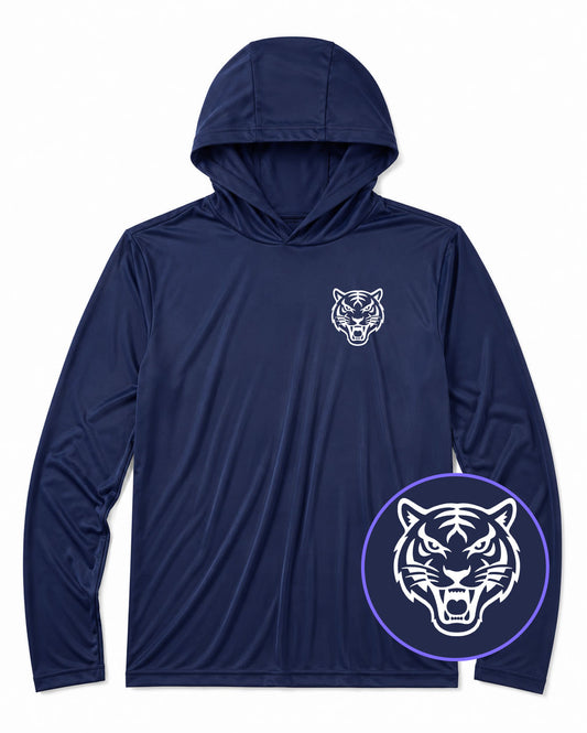 Navy Blue Tiger Men's Lightweight Performance Golf Hoodie