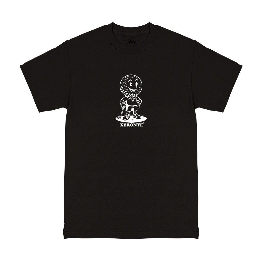 Black Classic Golf Ball Mascot Mens T-Shirt