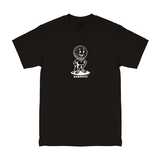 Black Classic Golf Ball Mascot Mens T-Shirt