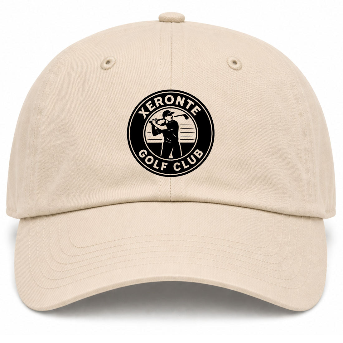 Beige Xeronte Golf Club Logo Dad Hat
