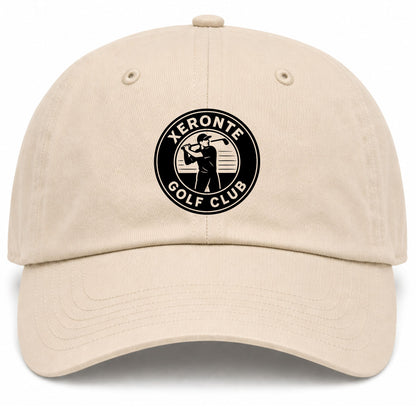Beige Xeronte Golf Club Logo Dad Hat