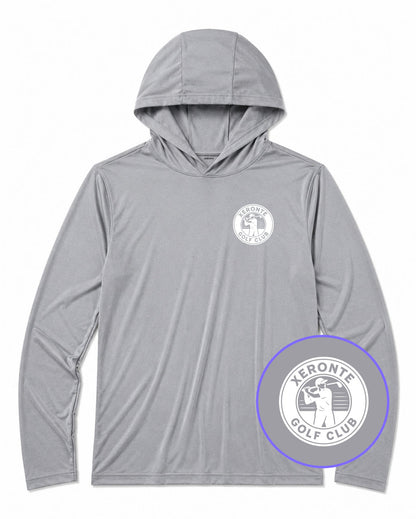 Grey Xeronte Golf Club Logo Men's Performance Golf Hoodie