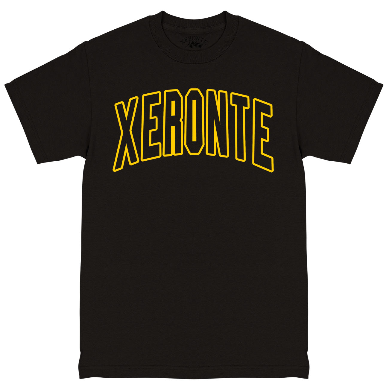 Black Yellow College Logo Mens T-Shirt