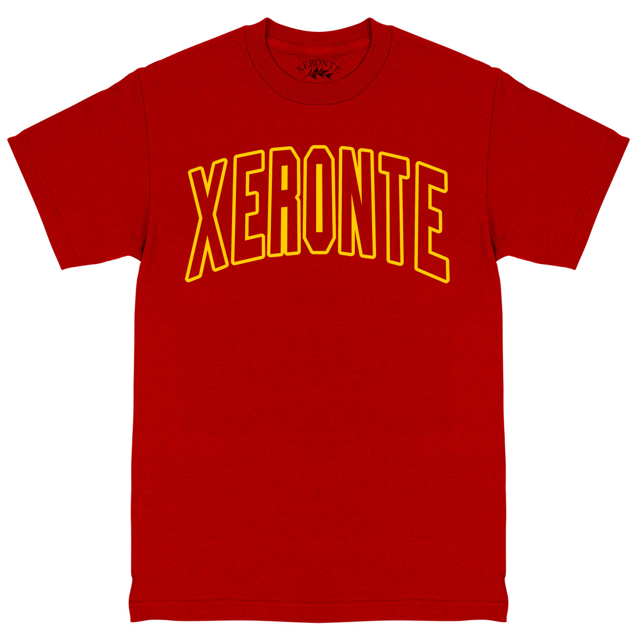 Red Yellow College Logo Mens T-Shirt