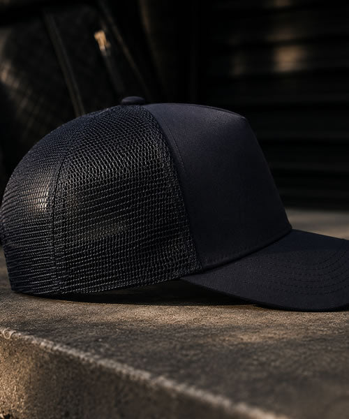 Black Mesh back Trucker Hat