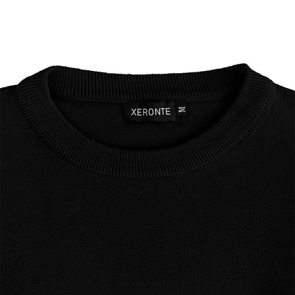 Xeronte Xeronte Xeronte Black Mens Knit Classic Crewneck Sweater