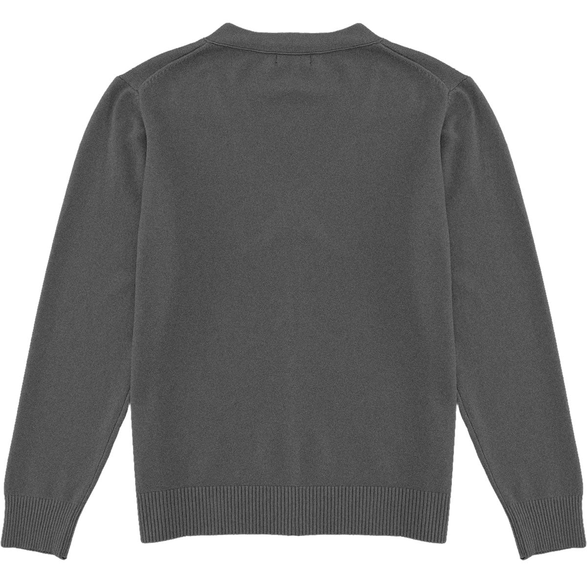 Dark Heather Grey Mens V-Neck Button Down Cardigan Sweater