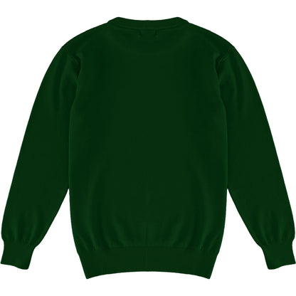 Forest Green Mens Knit Classic Crewneck Sweater