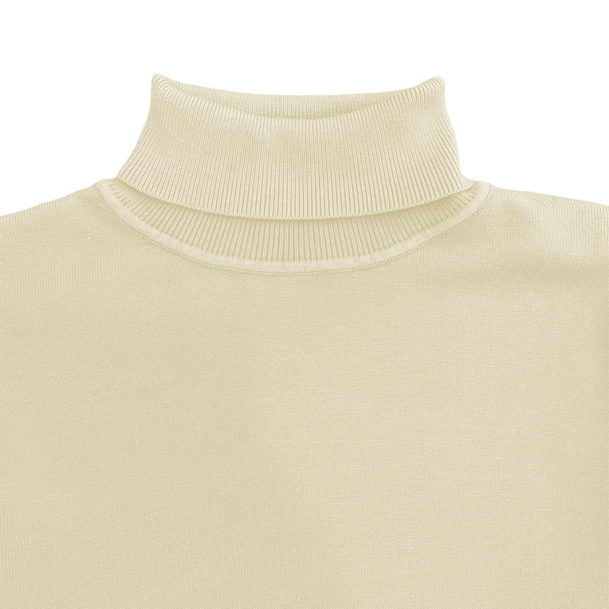 Light Cream Mens Long Sleeve Knit Turtleneck Sweater Xeronte