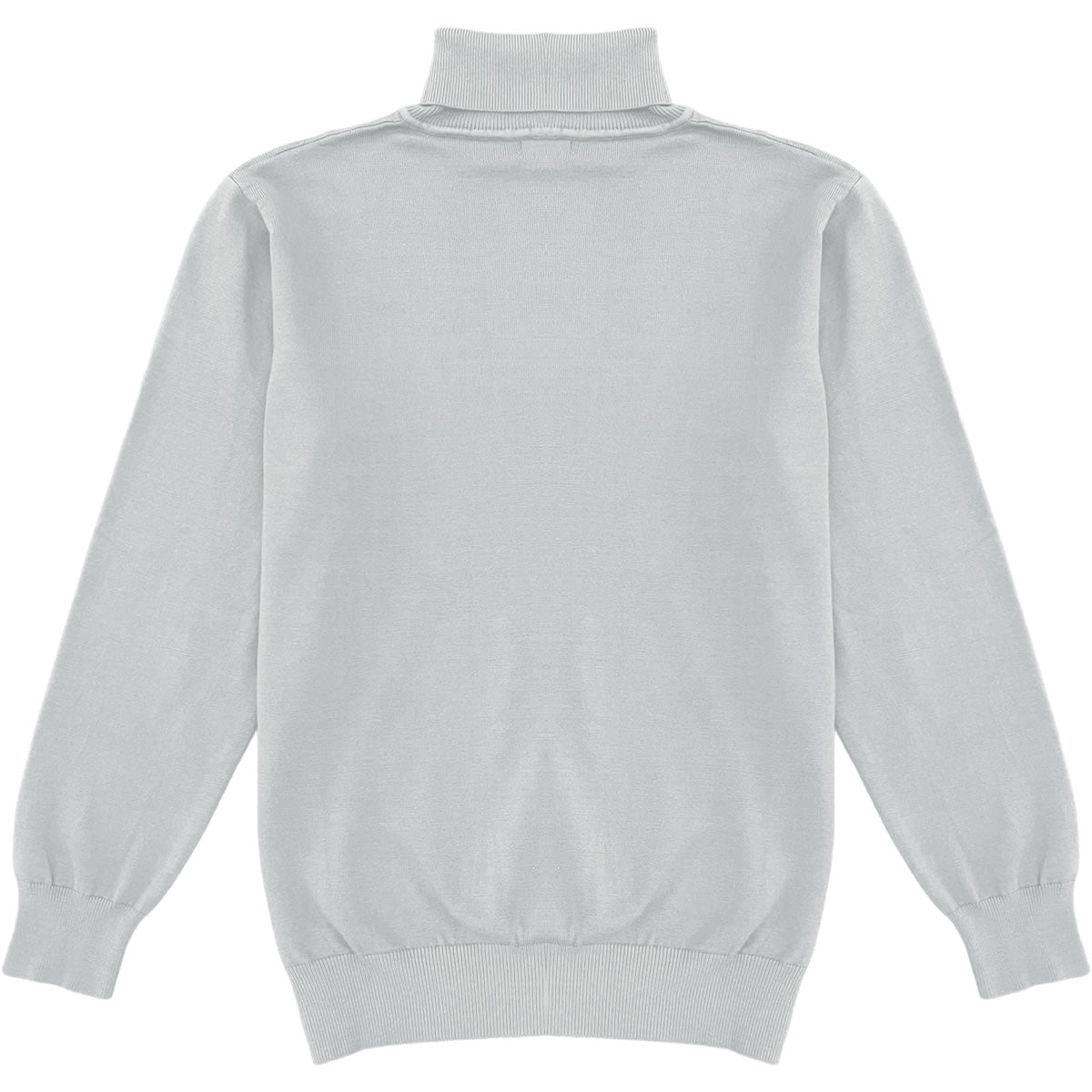 Light Grey Mens Long Sleeve Knit Turtleneck Sweater