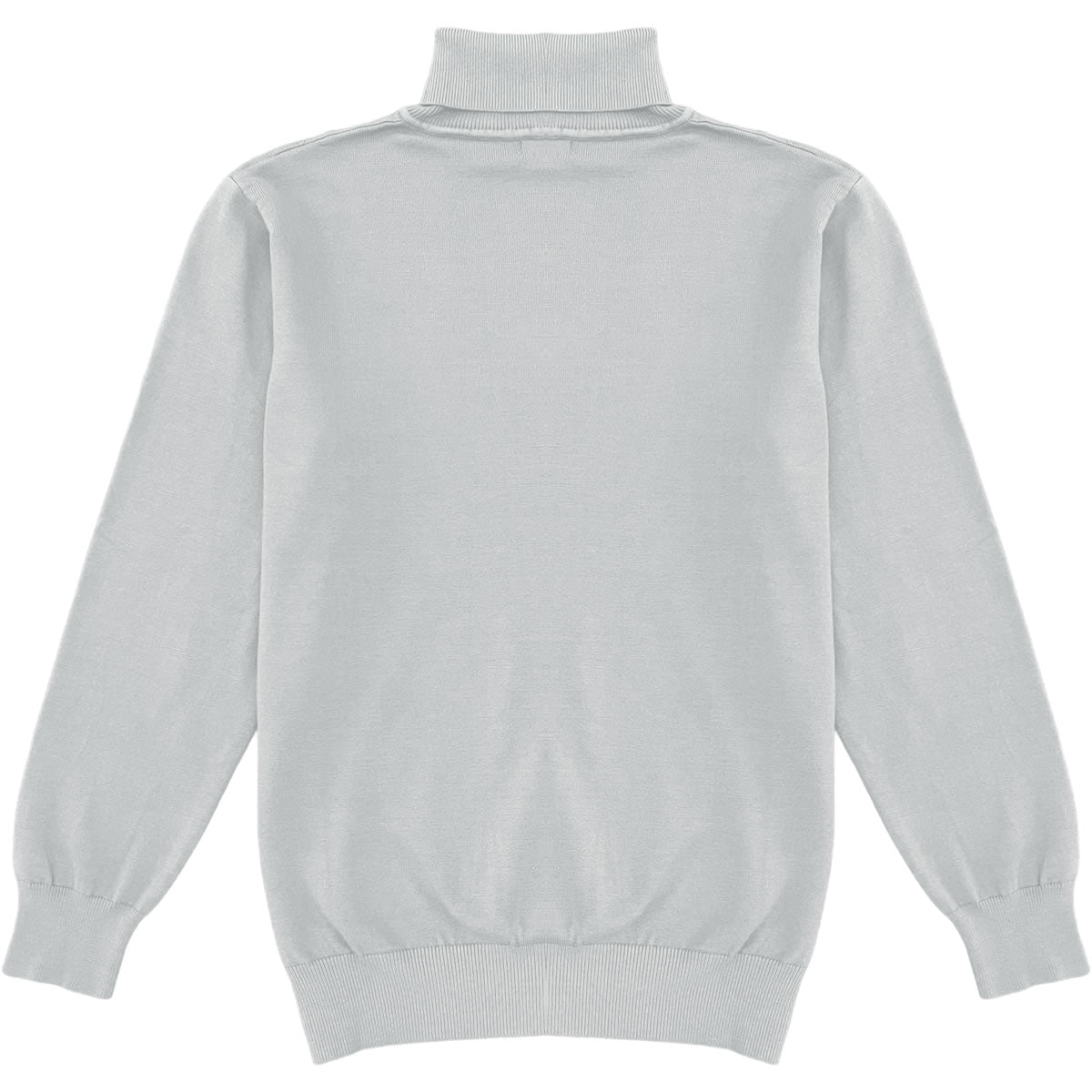 Light Grey Mens Long Sleeve Knit Turtleneck Sweater