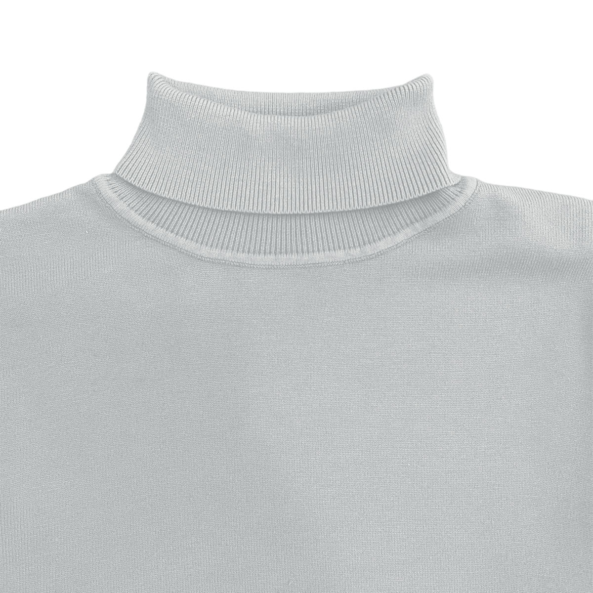 Light Grey Mens Long Sleeve Knit Turtleneck Sweater Xeronte