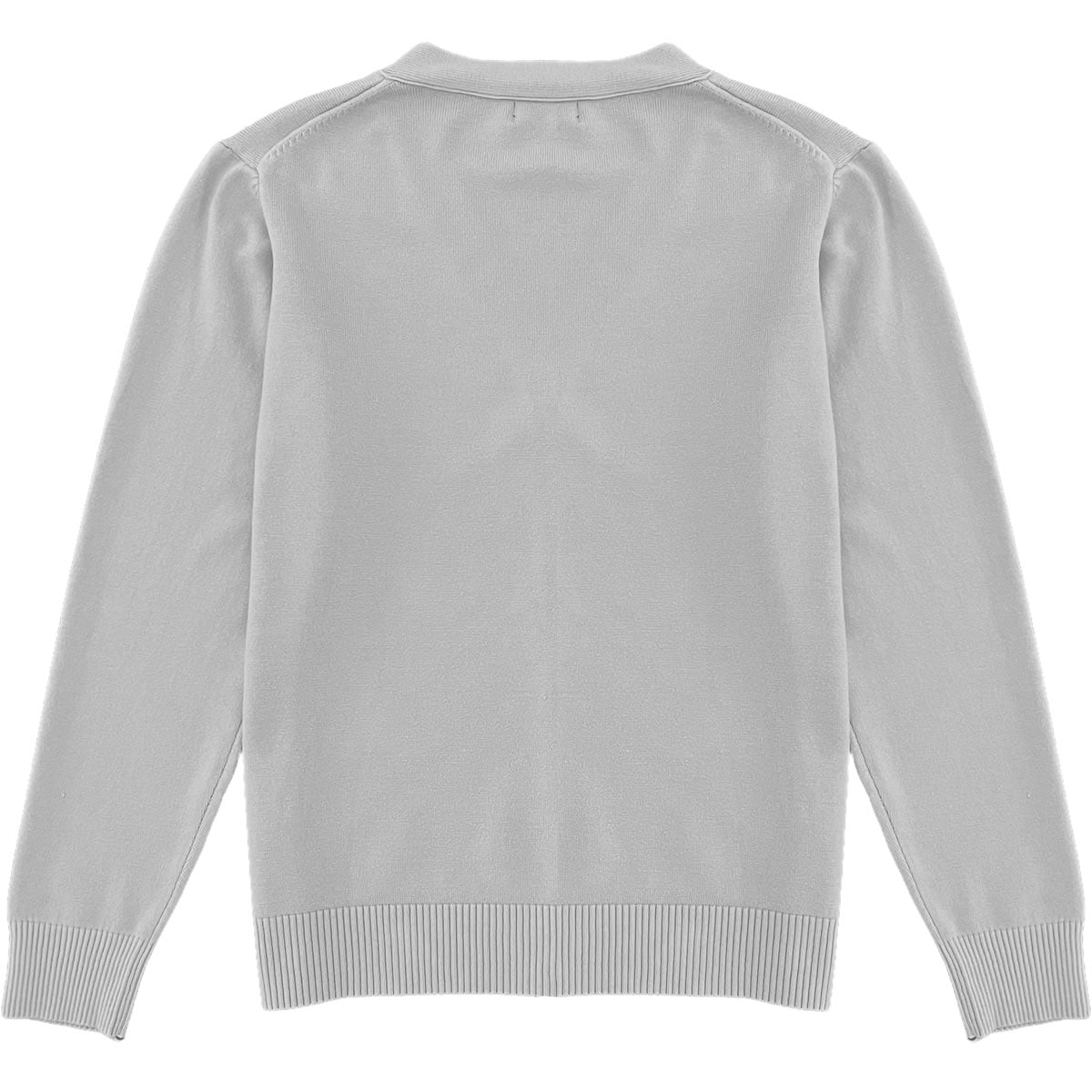 Light Grey Mens V-Neck Button Down Cardigan Sweater