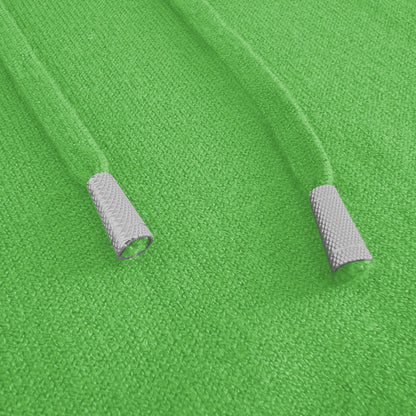 Light Lime Green Mens Knit Pullover Hoodie Sweater Drawstring