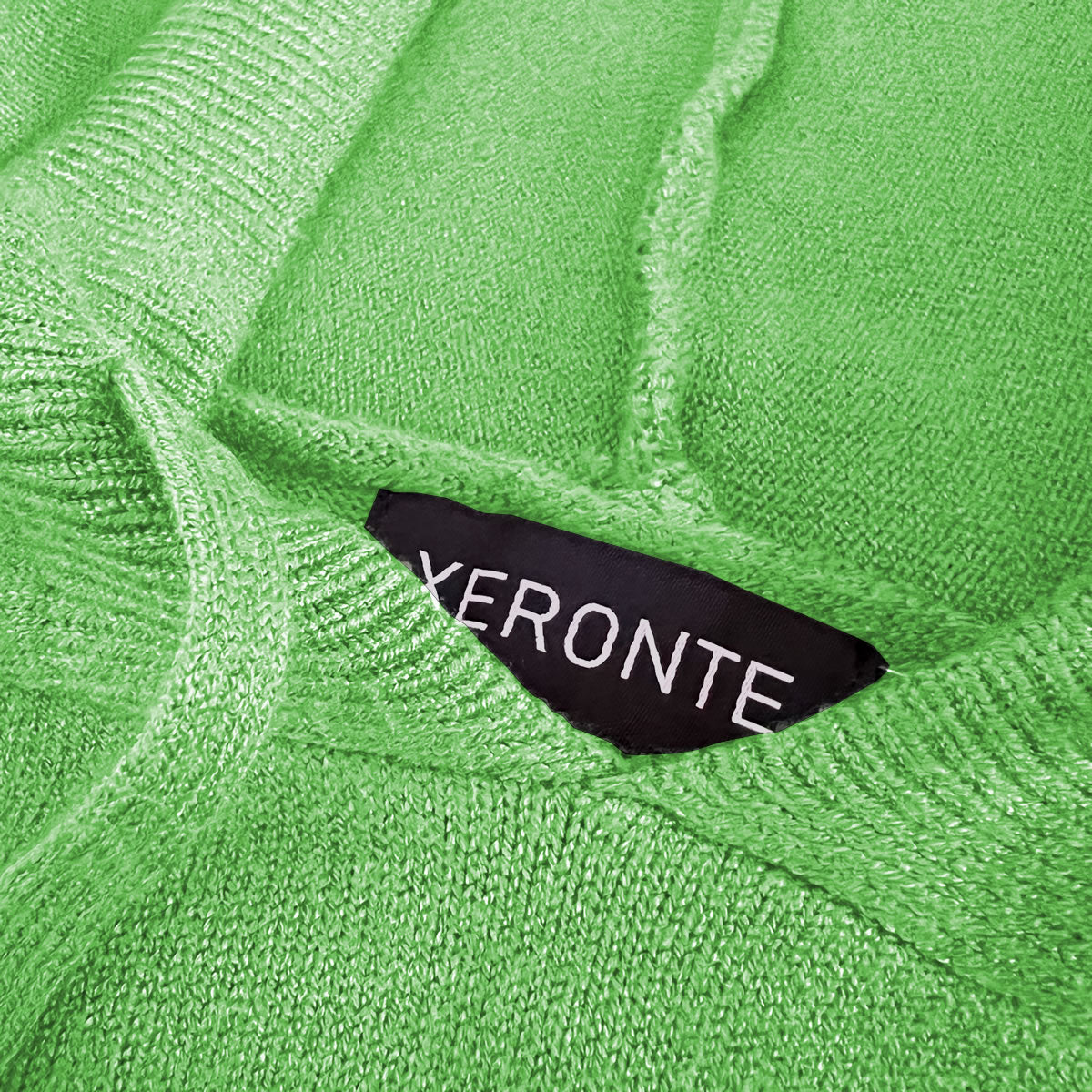 Light Lime Green Mens Knit Pullover Hoodie Sweater Xeronte