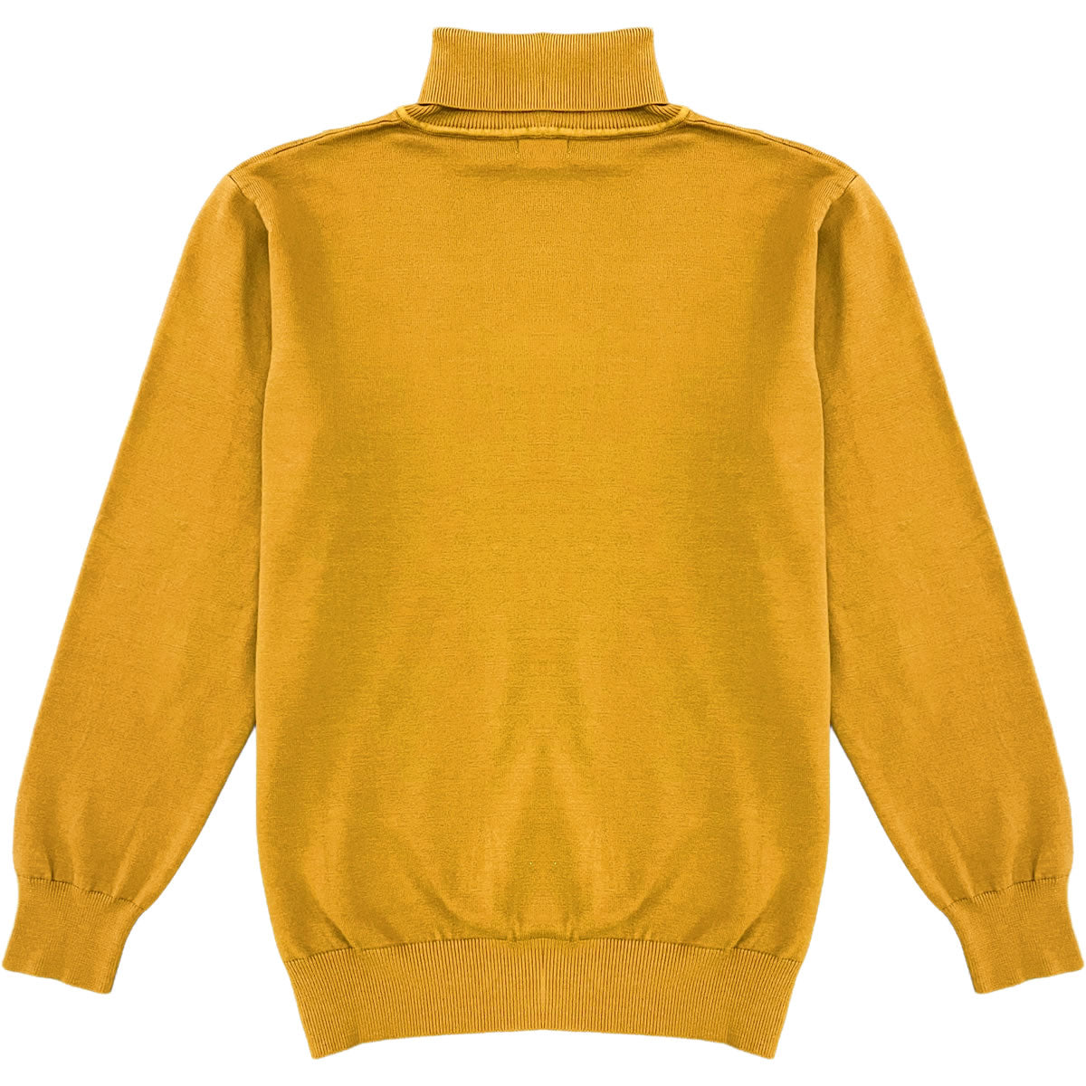 Mustard Yellow Mens Long Sleeve Knit Turtleneck Sweater