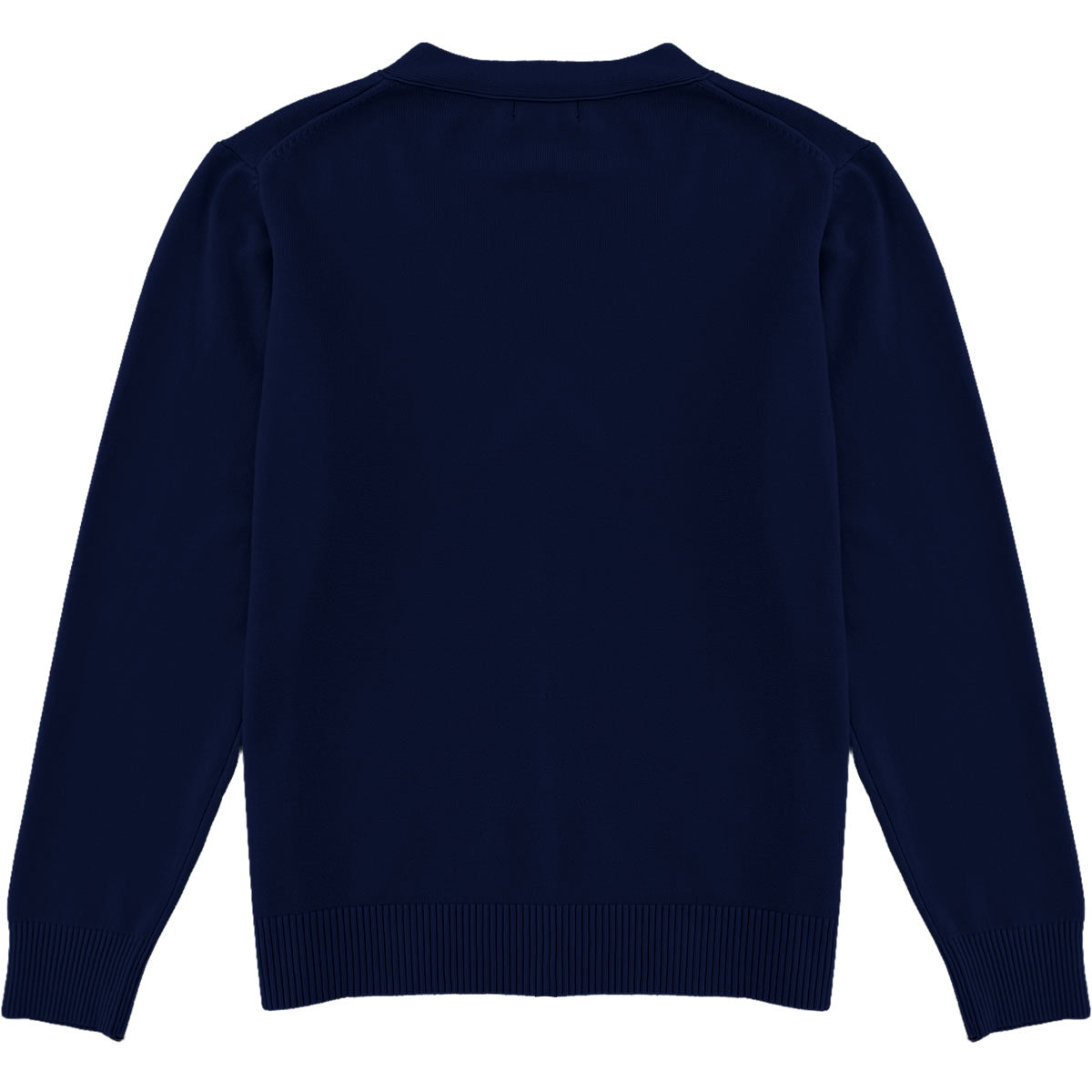 Navy Blue Mens V-Neck Button Down Cardigan Sweater Back