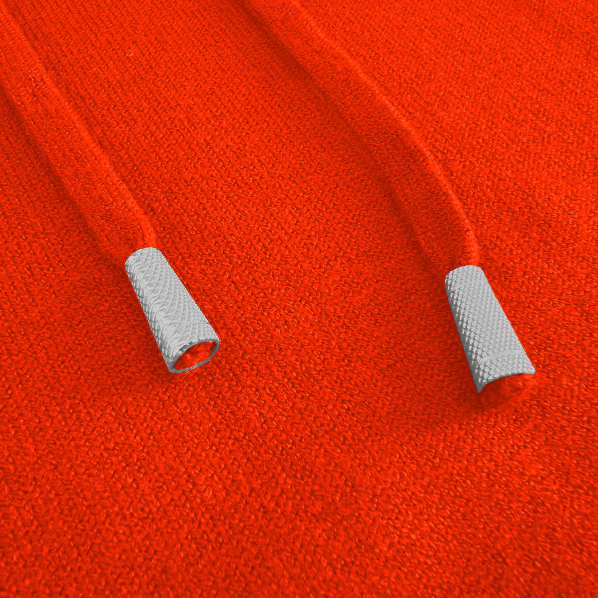 Orange Mens Knit Pullover Hoodie Sweater Drawstring