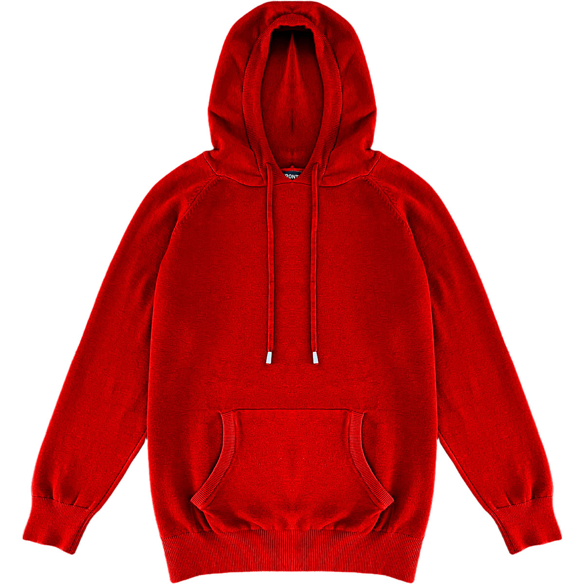 Red Mens Knit Pullover Hoodie Sweater