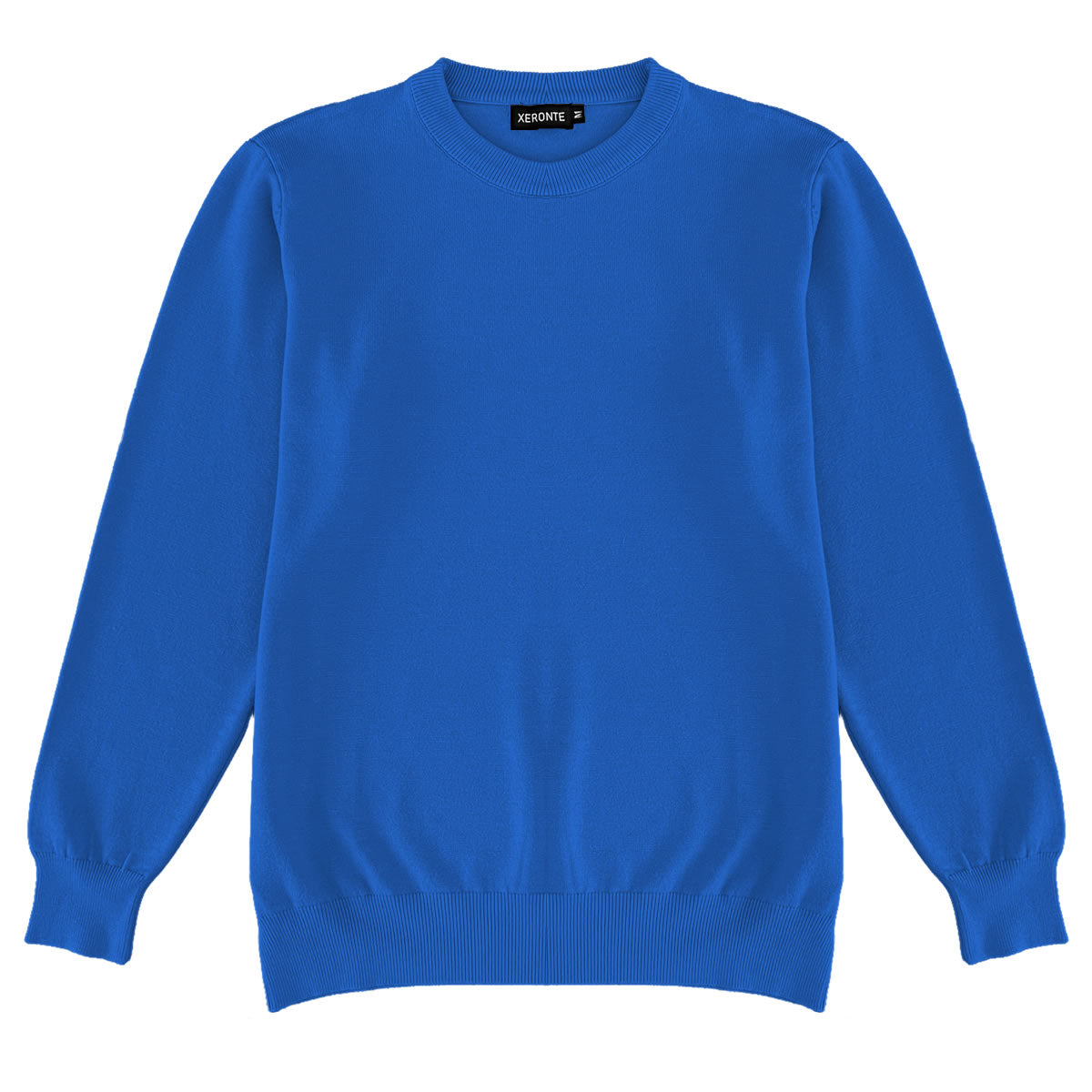 Royal Blue Mens Knit Classic Crewneck Sweater