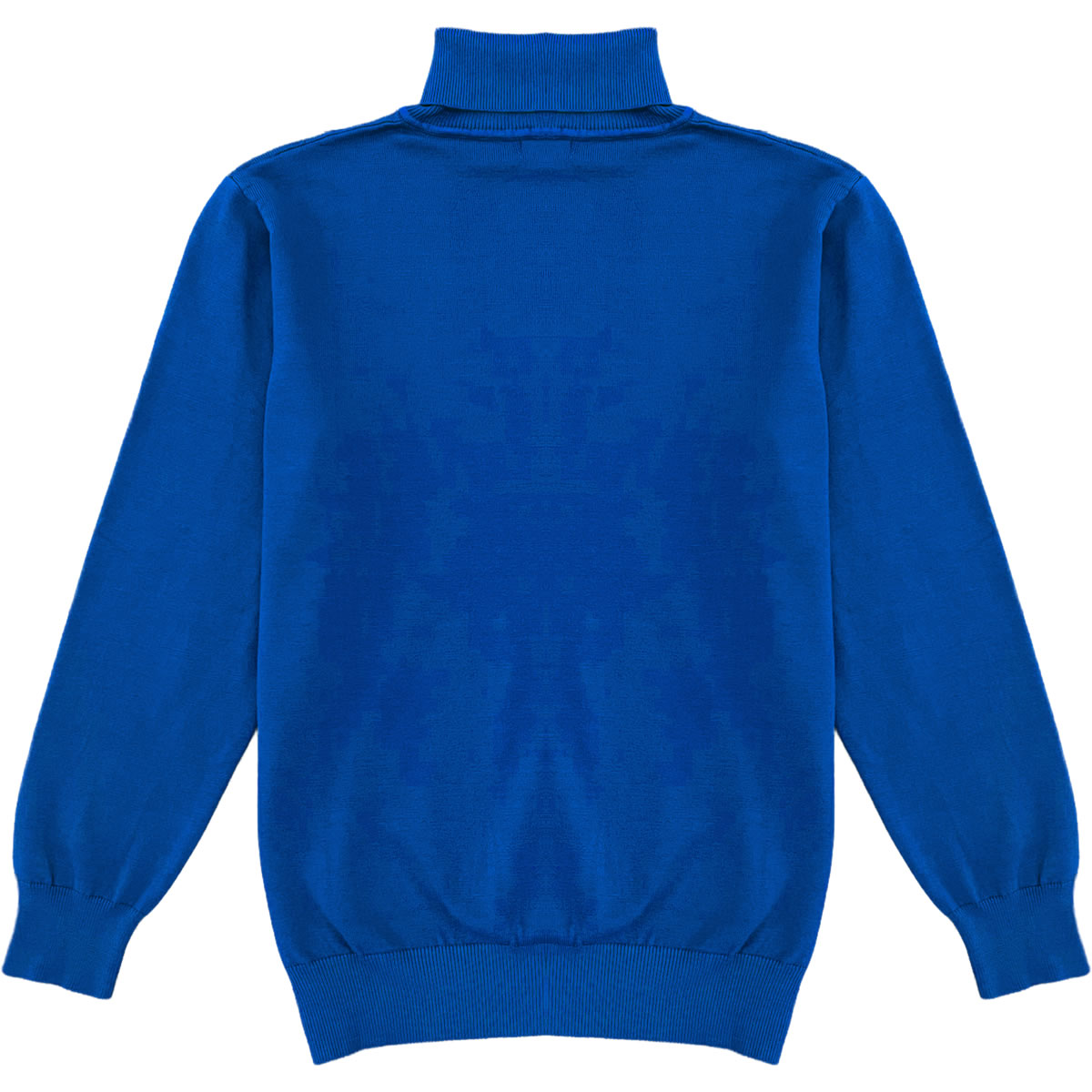 Royal Blue Mens Long Sleeve Knit Turtleneck Sweater Back