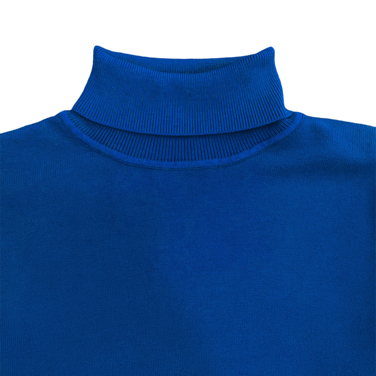 Royal Blue Mens Long Sleeve Knit Turtleneck Sweater Xeronte